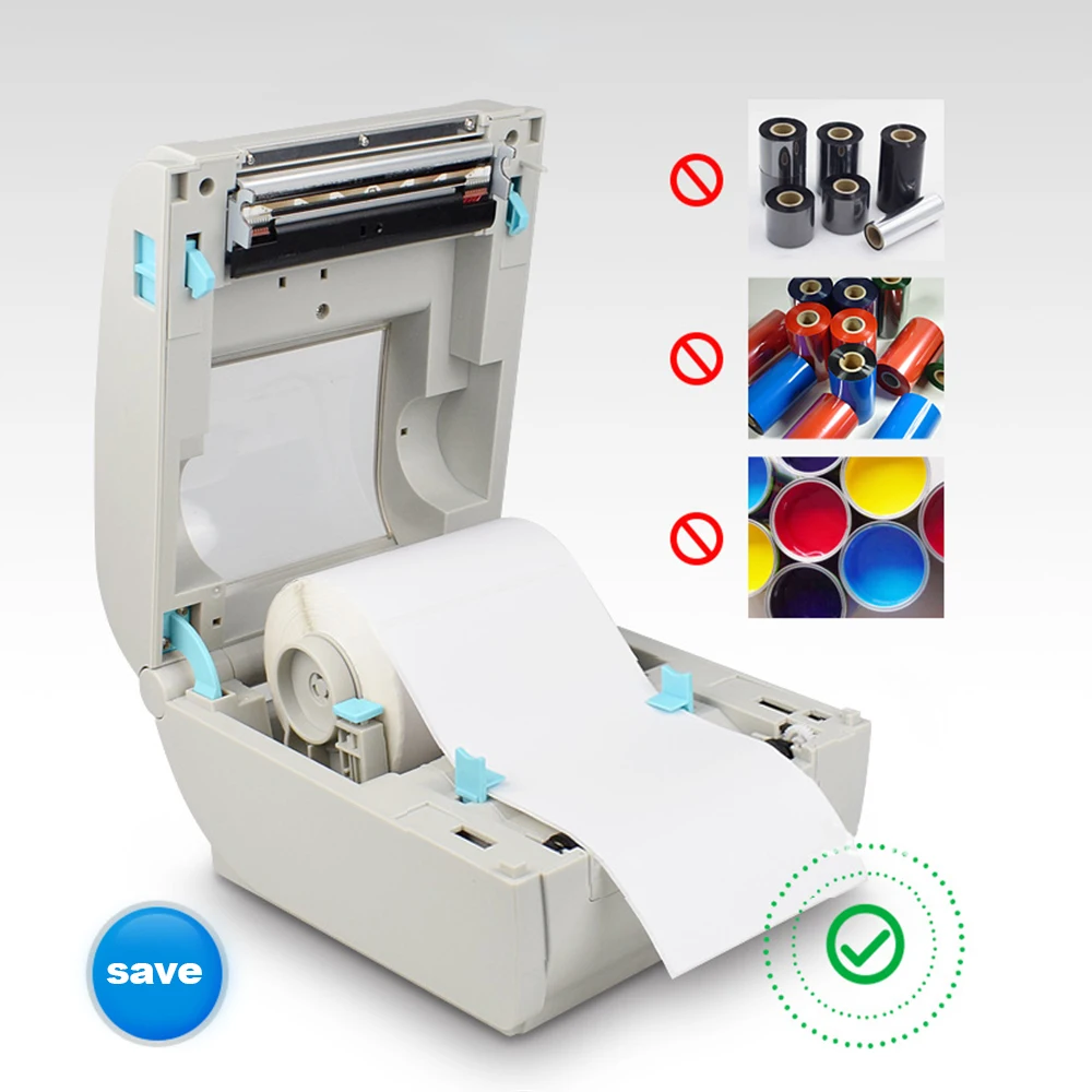 TEROW 110 мм настольный Термопринтер для этикеток с USB принтер со штрихкодом 4x6 160