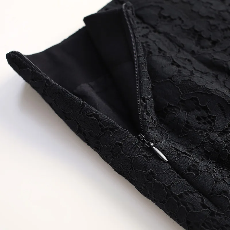 

2021 Summer New Slim Sexy Lace Skirt High Waist Simple Black Wild Casual Temperament Women Bag Hip Fishtail Skirt Free Shipping