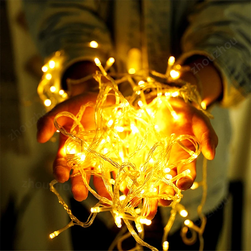 

10M 80 LED Garland String Light Battery Operation Waterproof Fairy Light String Indoor Wedding Party Outdoor Decor Lamp Lighting