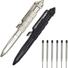 ZK20 портативная Высококачественная тактическая ручка для защиты, противоскользящая ручка для самозащиты, алюминиевая ручка, стальная стеклянная ручка, выживание на открытом воздухе