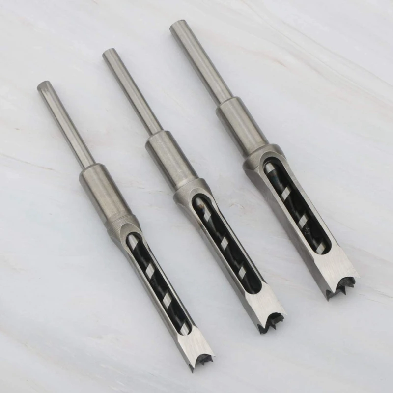 

3Pcs Woodworking Square Hole Drill Bits Mortising Chisel Set Countersink Bits Woodworker Hole Saw Power Tool Kits Tool