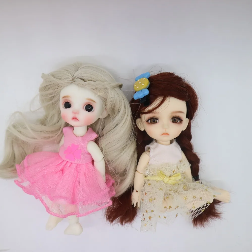 15 см BJD 1/8 кукла суставная Смола включает глаза одежда парики