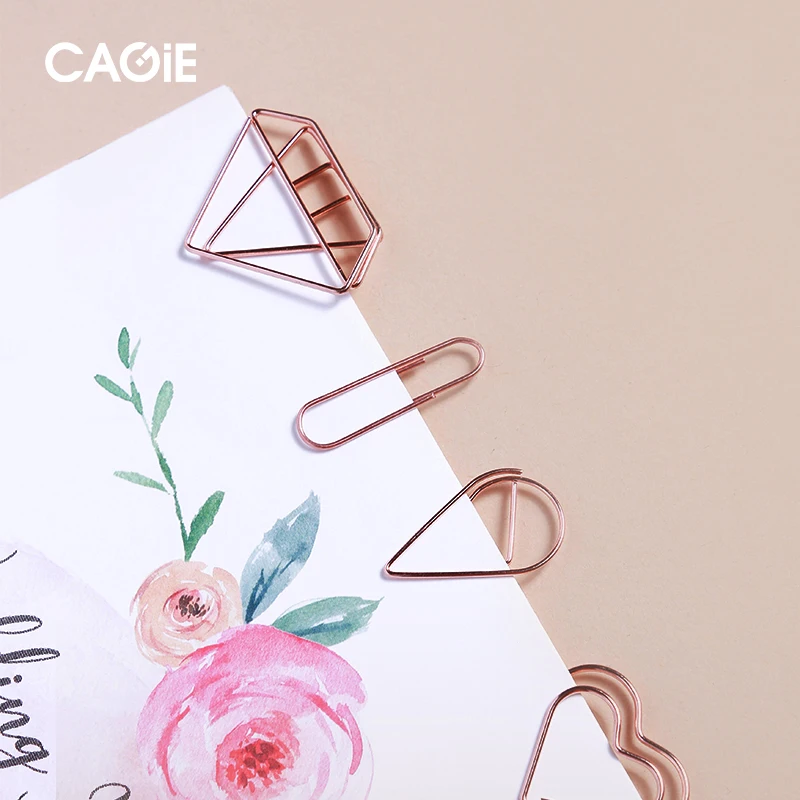 

Metal Paper Clip Paperclips Rose Gold Stationery Clips Cute Paper Clips Decorative Office Accessories Office Supplies Clip Metal