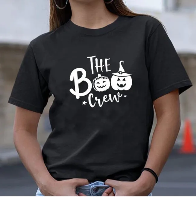 

Женская футболка с коротким рукавом, с принтом тыквы