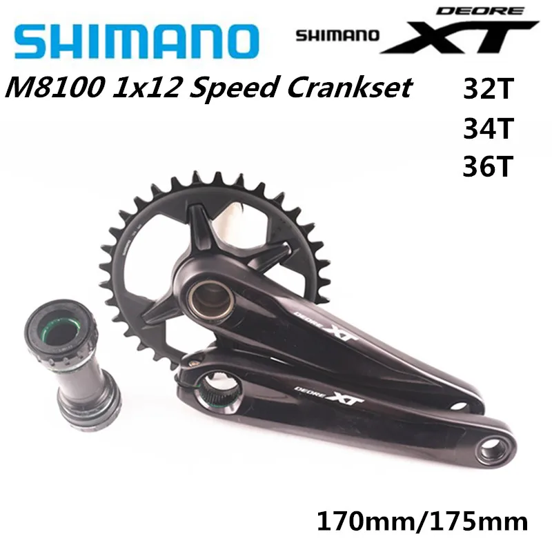 SHIMANO XT M8100 12s MTB шатун горный велосипед 1x12Speed 170 мм 175 32T 34T 36T MT800 Нижний Кронштейн
