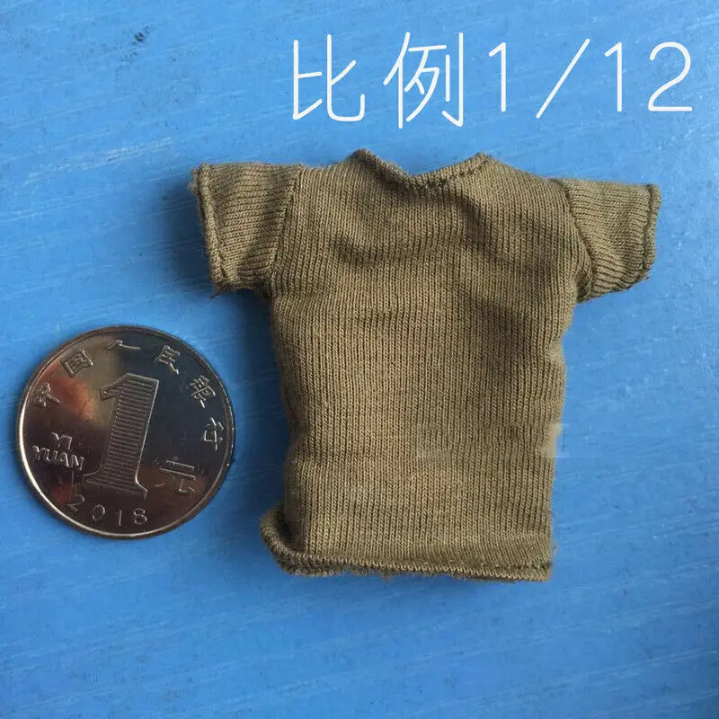 

1:12th Accessory Green T-Shirt Model for 6" TBLeagure SHF Body Doll