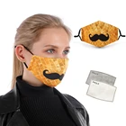 Многоразовая защитная маска для рта Zohra с принтом усов PM2.5, Пылезащитная маска для лица, защита от бактерий, маска от гриппа