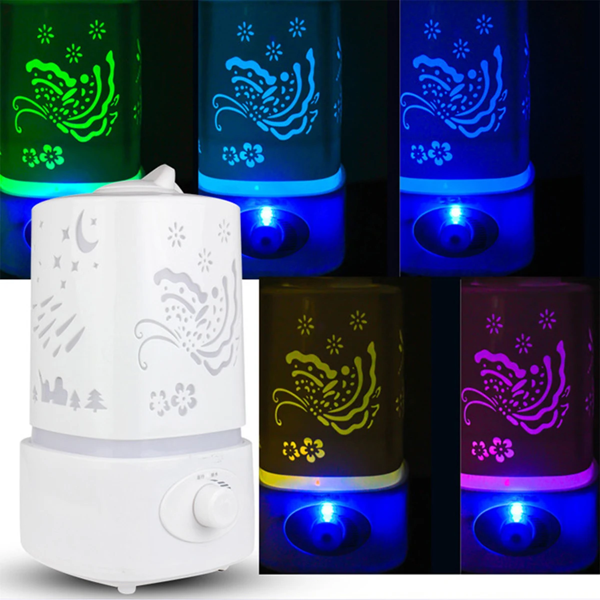 

New 1.5L Ultrasonic Air Humidifier Aroma Diffuser Air Purifier With LED Night Light Humidifier Essential Oil Diffuser Humidifier