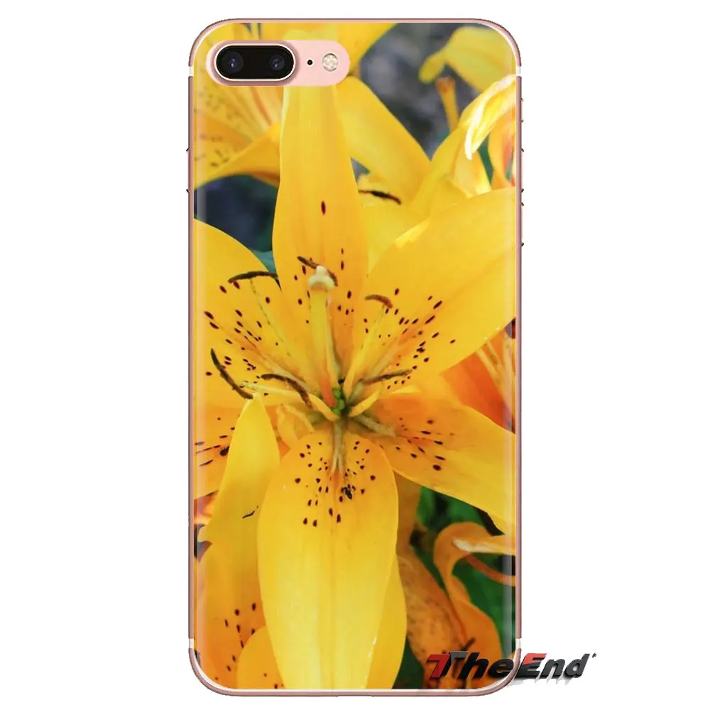 Soft Transparent Shell Covers Macro Lily For Samsung Galaxy S2 S3 S4 S5 MINI S6 S7 edge S8 S9 Plus Note 2 3 4 5 8 Coque Fundas |
