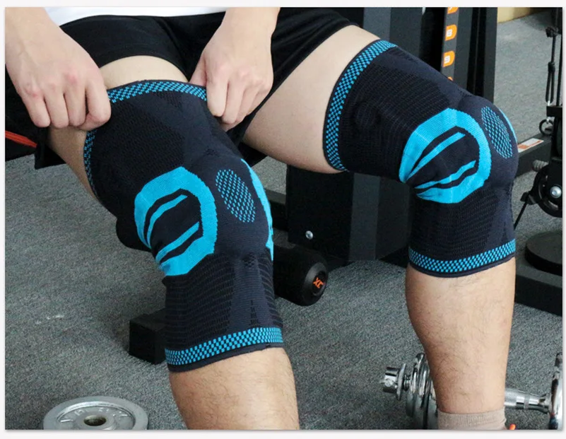 1 шт. наколенник силиконовый пружинный баскетбольный поддерживающий спортивный