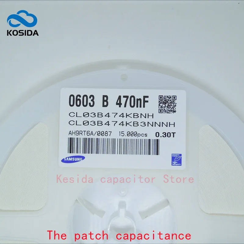 15000pcs 0201 474K 470NF 0.47UF 10V 16V 25V 50V 10% X7R SMD ceramic capacitor CL03B474KB3NNNH New and original | Электронные
