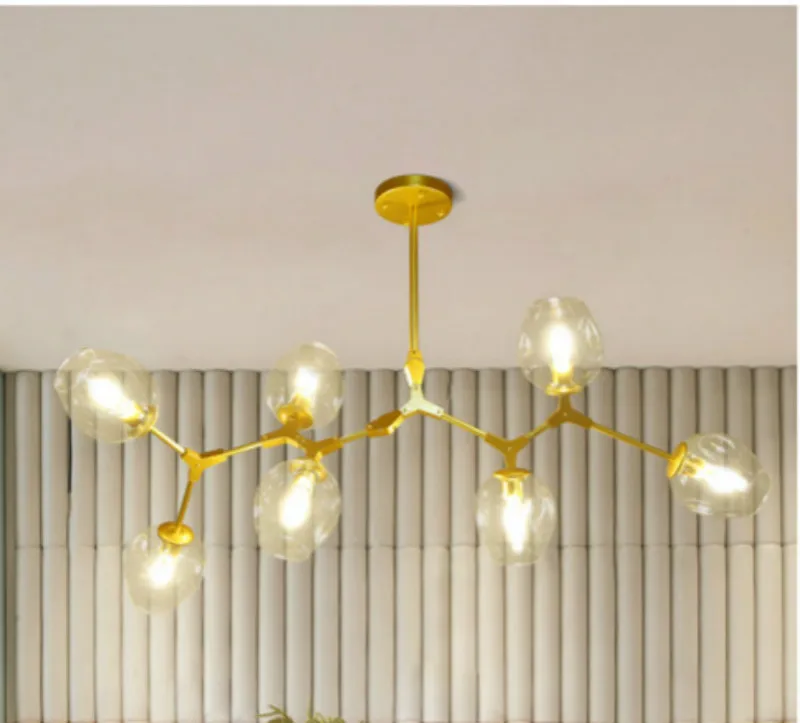 Современные стеклянные подвесные лампы в виде шаров светодиодный светильник