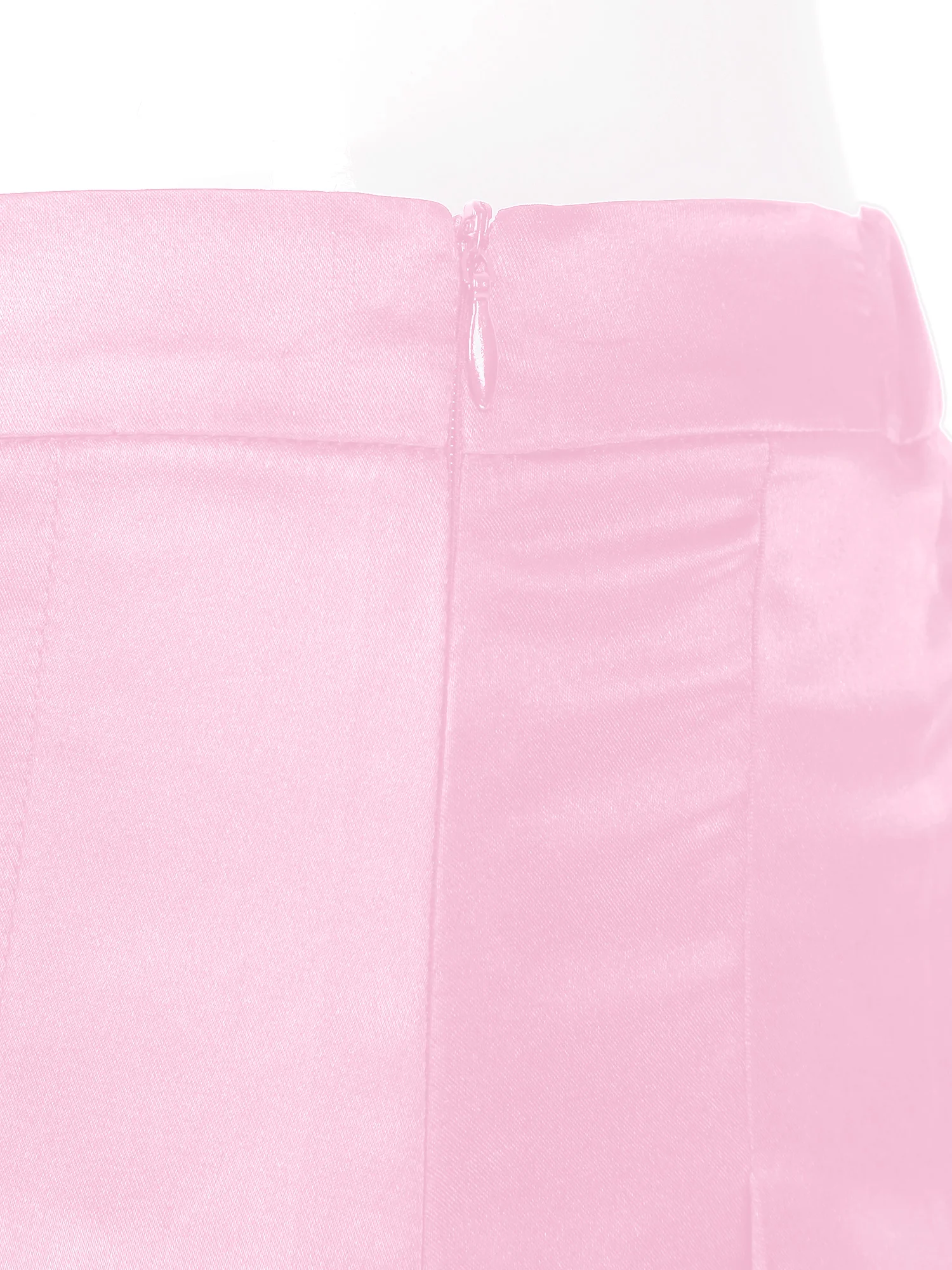 Men Pleated Satin Midi Skirt Loungewear Side Invisible Zipper Back Elastic Waistband Skirts Nightwear Sleep Bottoms