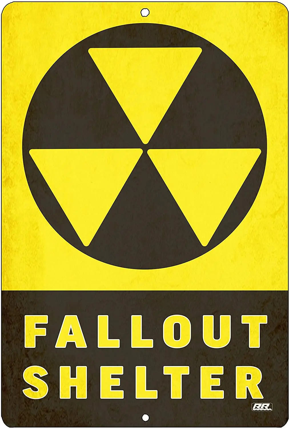 

AIDANDAN Bar Rules Tin Sign Warning Nuclear Radiation Fallout Shelter Home Work Office Old Design Tin Signs 20 X 30 cm