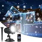 Водонепроницаемый светодиодный проектор Snowfall, вращающийся светильник для рождественской снежинки, сценический светильник, ландшафтный декоративный светильник
