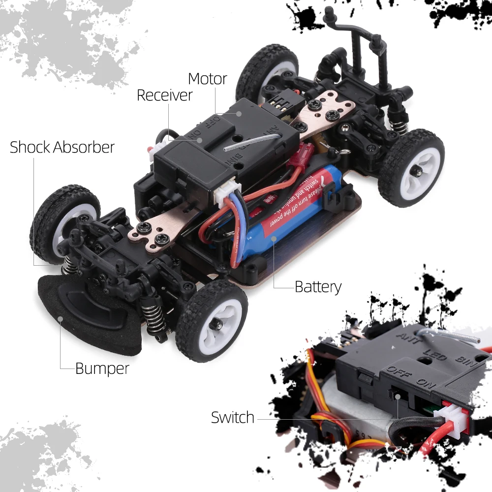 WLtoys K989 1/28 RC Drift Car 2 4G 4WD 30 км/ч Рабочая минут высокоскоростная радиоуправляемая