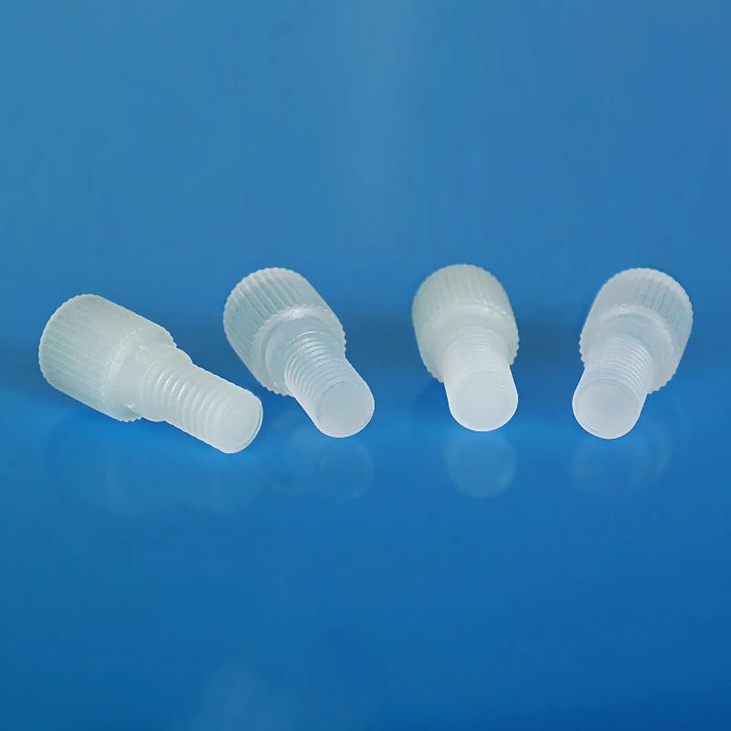 PP PTFE 1/4-28 Штекерная Резьбовая конусная вилка для неиспользованного порта с