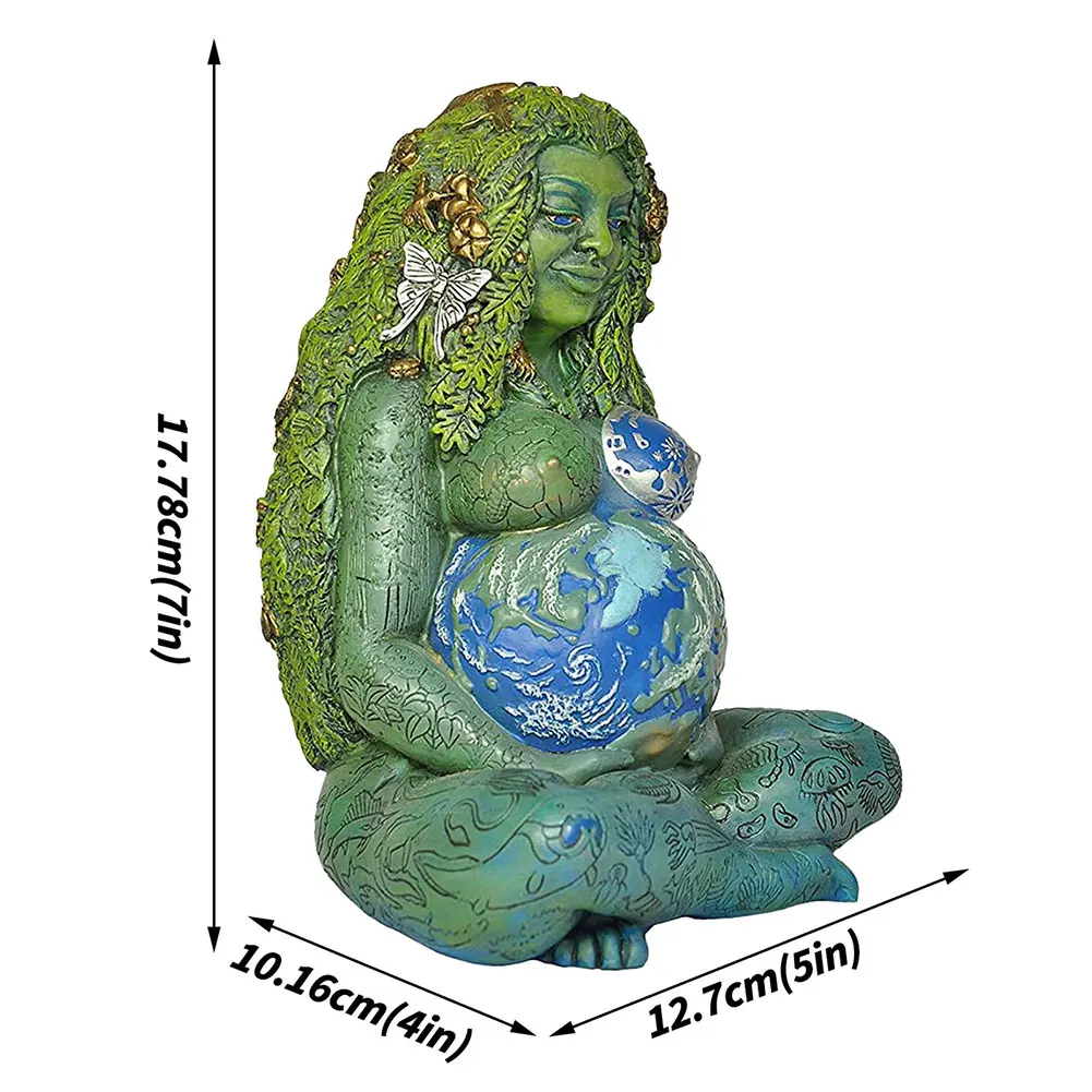 

2021 Mother Earth Resin Art Statue Millennial Gaia Godess Statue Resin Figurine Decoration Waterproof Home Outdoor Accessories