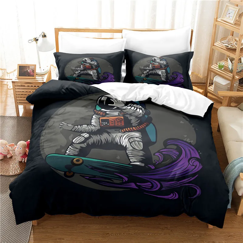 

Astronauts Painting Bedding Set Duvet Cover Set 3d Bedding Digital Printing Bed Linen Queen Size Bedding Set Fashion Design