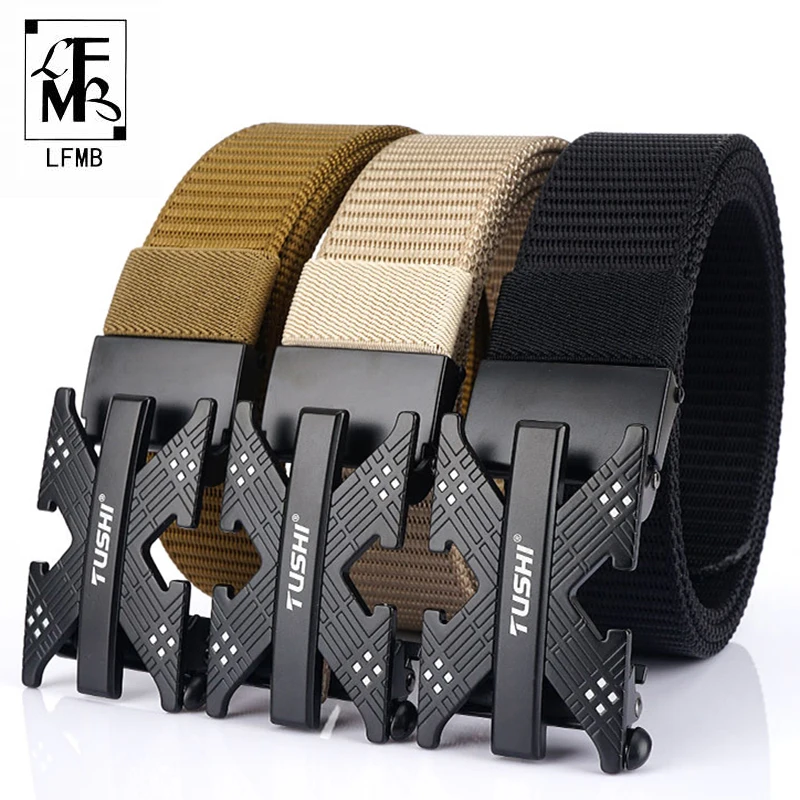 

[LFMB]Tactical Belt Military Belt Army Combat Training Outdoor Hunting Adjustable High Quality Nylon Belt Security Accessories
