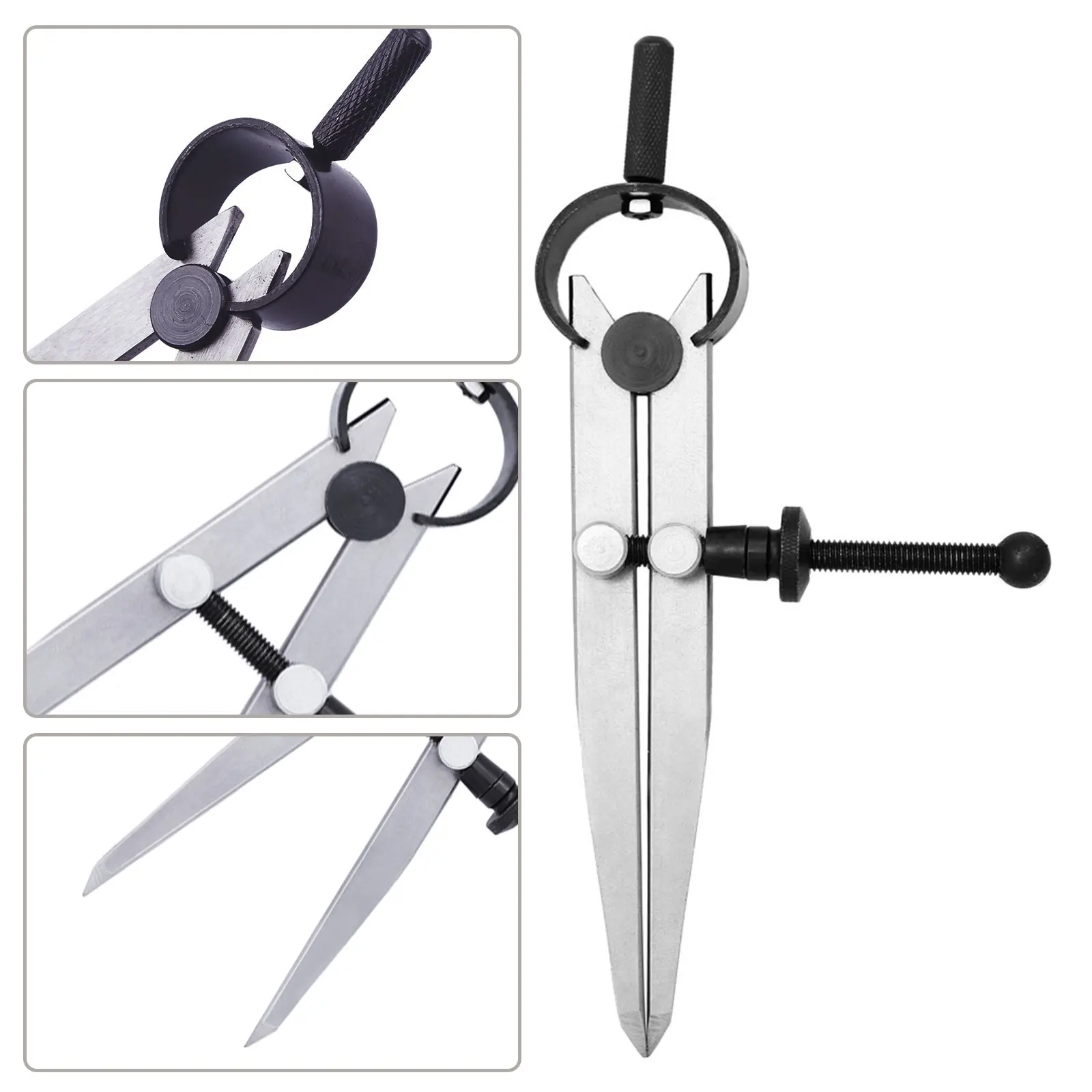 

Adjustable Pitch Compass Durable Leathercraft Adjustment Tool Edge Creasing Machine DIY Wing Divider Line Scribing Needle Crafts