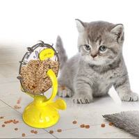 cat dog wheel turntable toys 360 rotating leaking food for pet training iq interactive slow eating feeding bowl