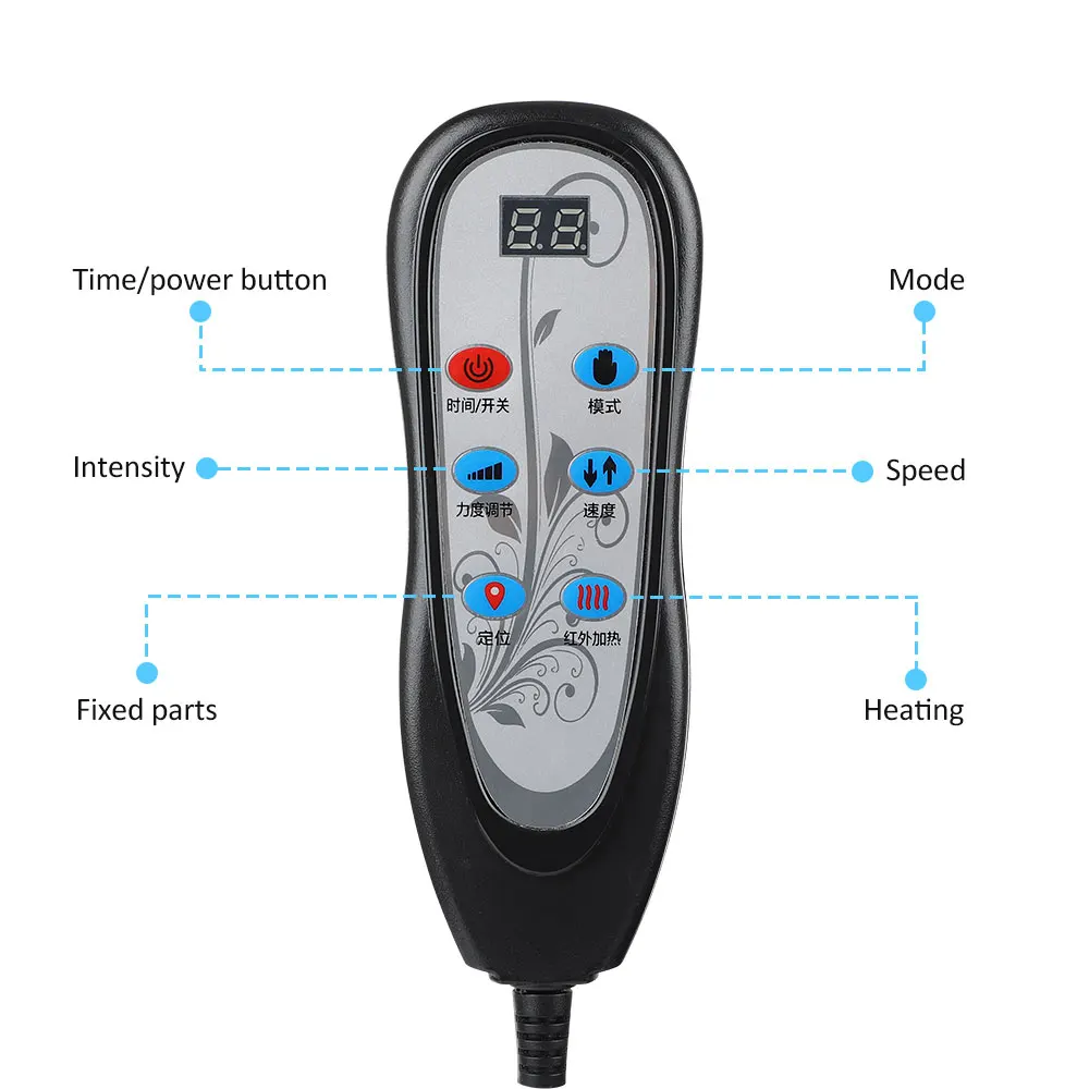 

Electric Heating Vibrating Back Massager Cervical Neck Massage Chair Mat Home Office Relaxation Cushion Pain Relief Masajeador