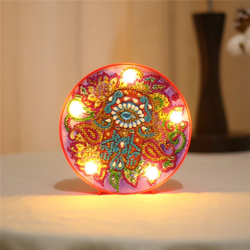 ZXD208 HUACAN 5D DIY алмаз живопись светодиодный светильник Снеговик особой формы мозаика вышивка Сова незавершенный комплект Рождественский подарок - Цвет: ZXD208