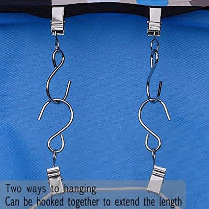 60PCS Curtain Clips with Hooks for Hanging Clamp Hangers Gutter Party String Light Outdoor Wire Holders | Дом и сад