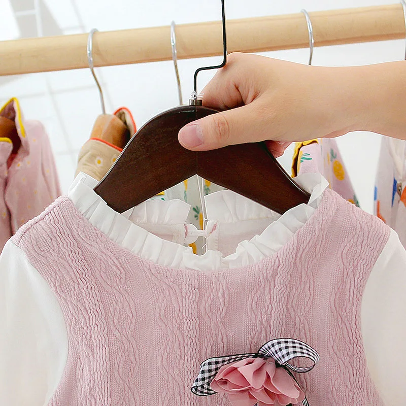 Платье принцессы с цветочной аппликацией для девочек весеннее кружевное платье