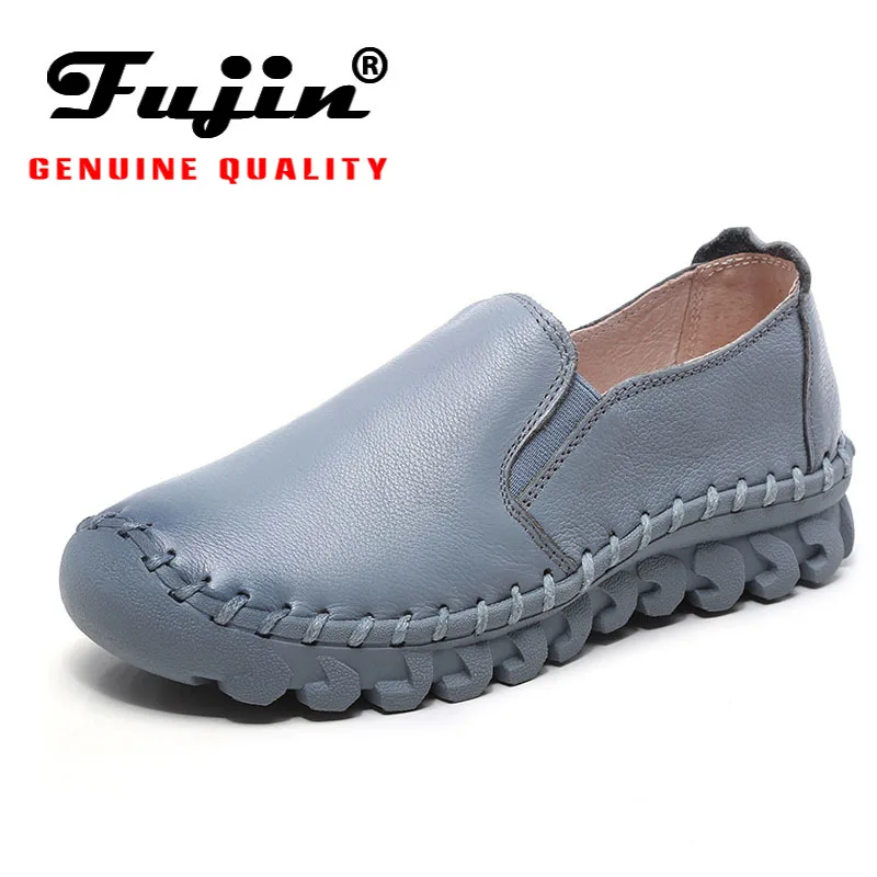 Fujin/брендовые мягкие женские туфли на плоской подошве высокого качества из