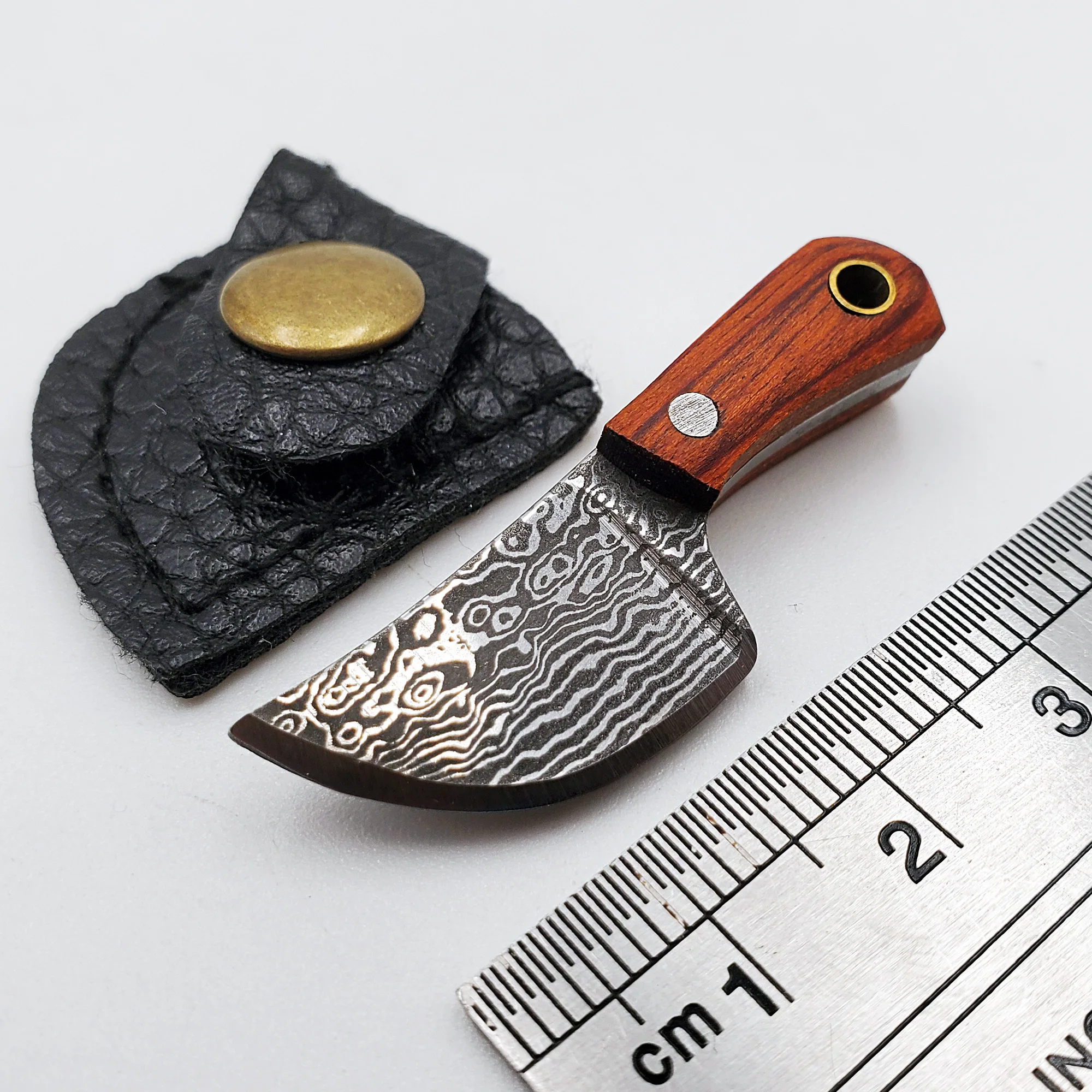 JSSQ мини кухонный нож 440C Лезвие Деревянная Ручка Выживание Охота Тактические