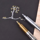 Золотистаясеребристая металлическая ручка-маркер в виде гостевой книги на Рождество, день рождения, свадьбу, открытка для подарка, украшение на выпускной