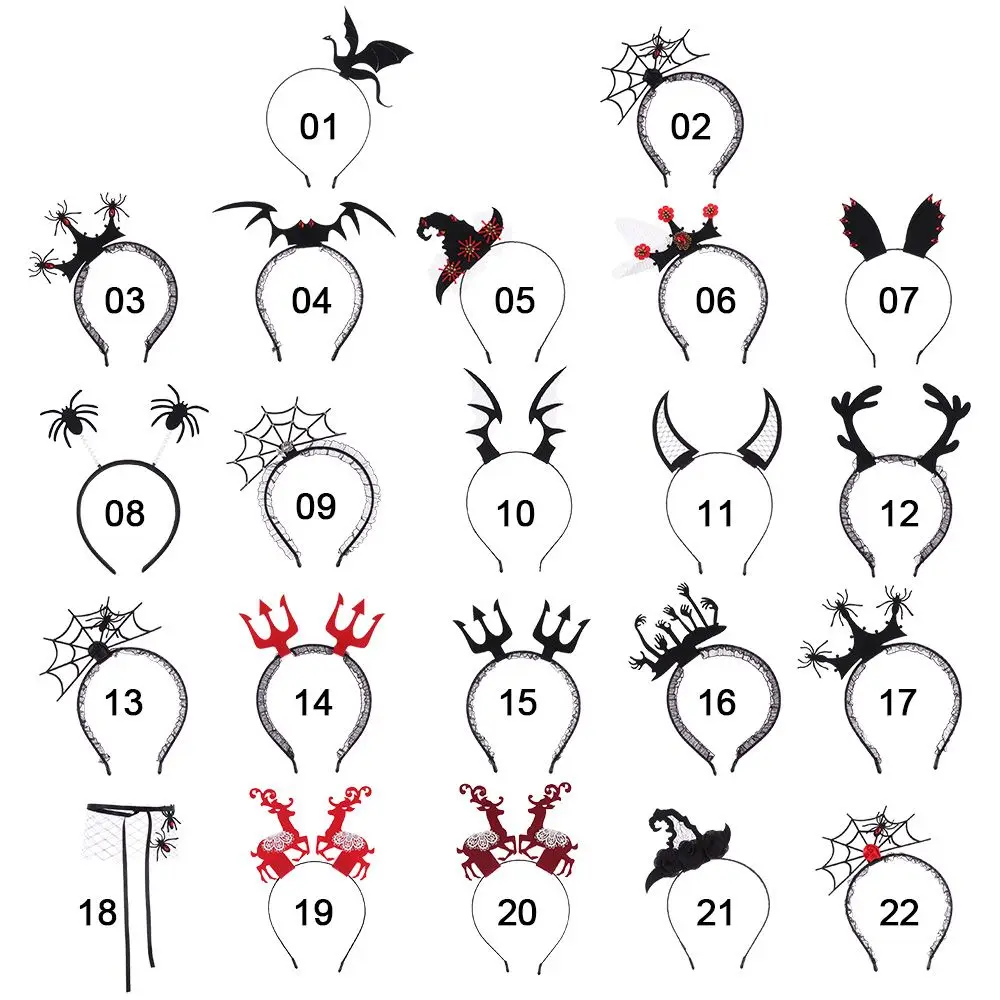 Женская модная повязка на голову Хэллоуин ободок с дьявольским Рогом маска