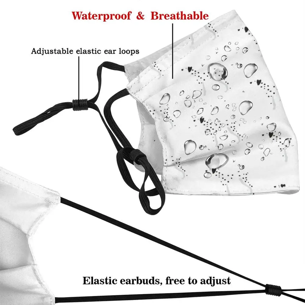 Маска для лица Pm2.1511 многоразовая с фильтром и забавным принтом далматинской