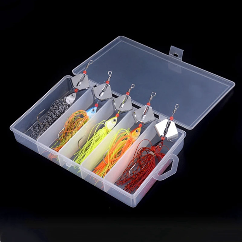 

1set 16G Spinner Bait Fishing Lure Chatter Bait Wobbler Artificial Rubber Skirt & 10Pcs Mixed Colors Minnow Baits 12.5cm