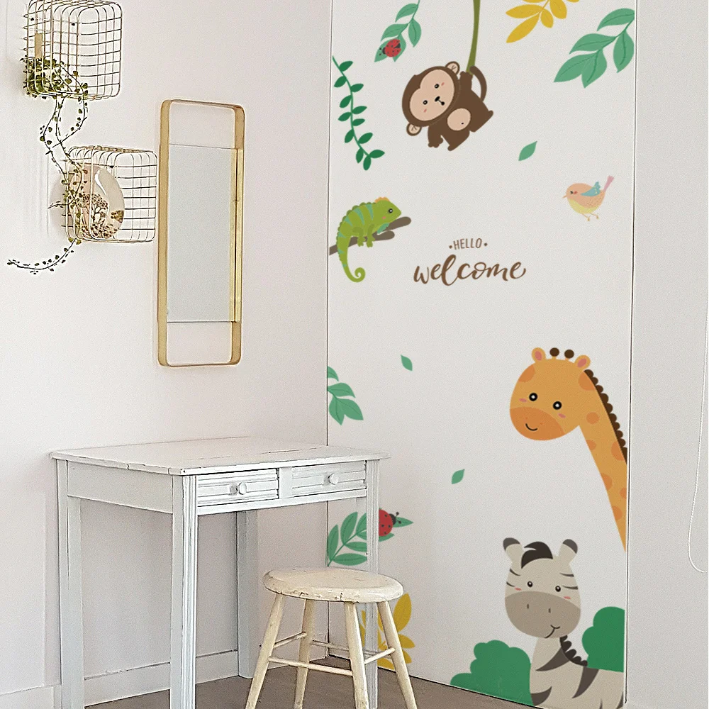 DICOR Cartoon Animal Wall Stickers for Kids Rooms QT1196 image 4
