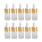 10 шт. 3 мл5 мл многоразовый прозрачный мини пустой стеклянный флакон с пипеткой портативный дорожный дозатор жидкости для ароматерапии для эфирного масла