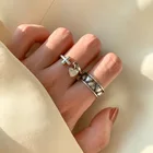 Женское кольцо с сердцем Todorova, винтажное металлическое кольцо в стиле Харадзюку, регулируемое, для вечерние