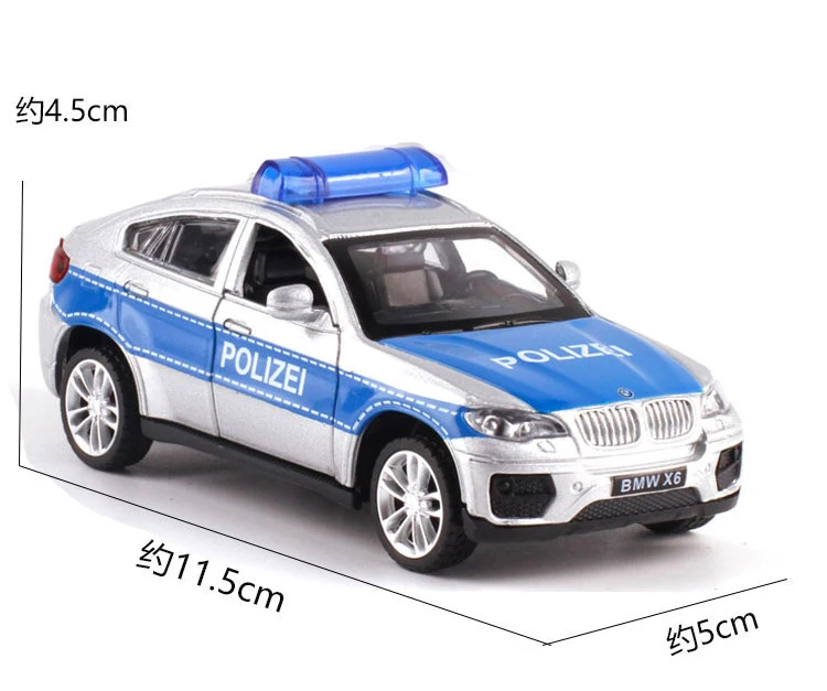 1:43 Масштаб BMWX6 AudiQ7 полицейская модель автомобиля из сплава отлитый под давлением