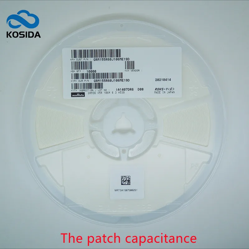 

10000 шт./лот 0402/1005 106 м 6,3 В 10 в 10 мкФ Ф 10000нф X5R 20% SMD керамический конденсатор GRM155R60J106ME19D Новый и оригинальный