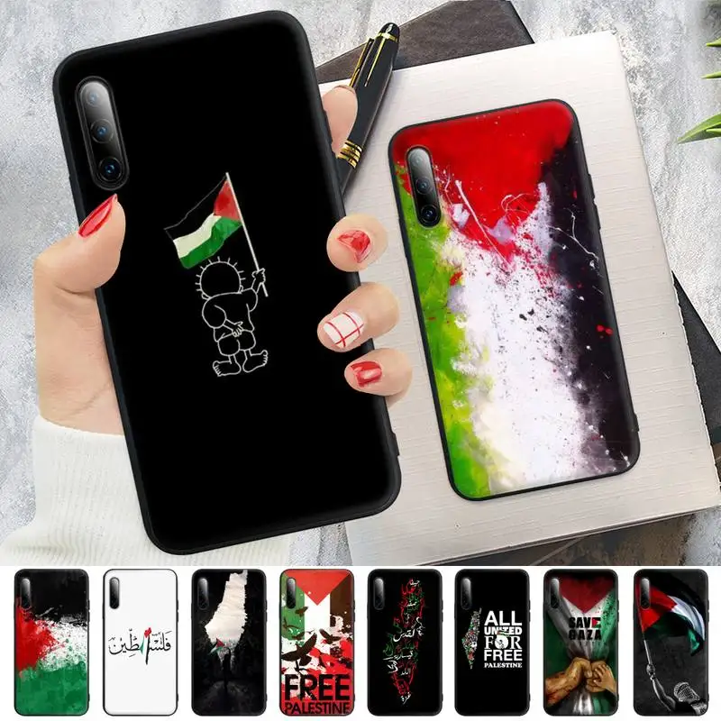 

Palestine Flag Black Silicone Mobile Phone Cover For Samsung A51 A71 A72 A52 A50 A31 A10 A40 A70 A30S A20 E A30 A11 A21 Case