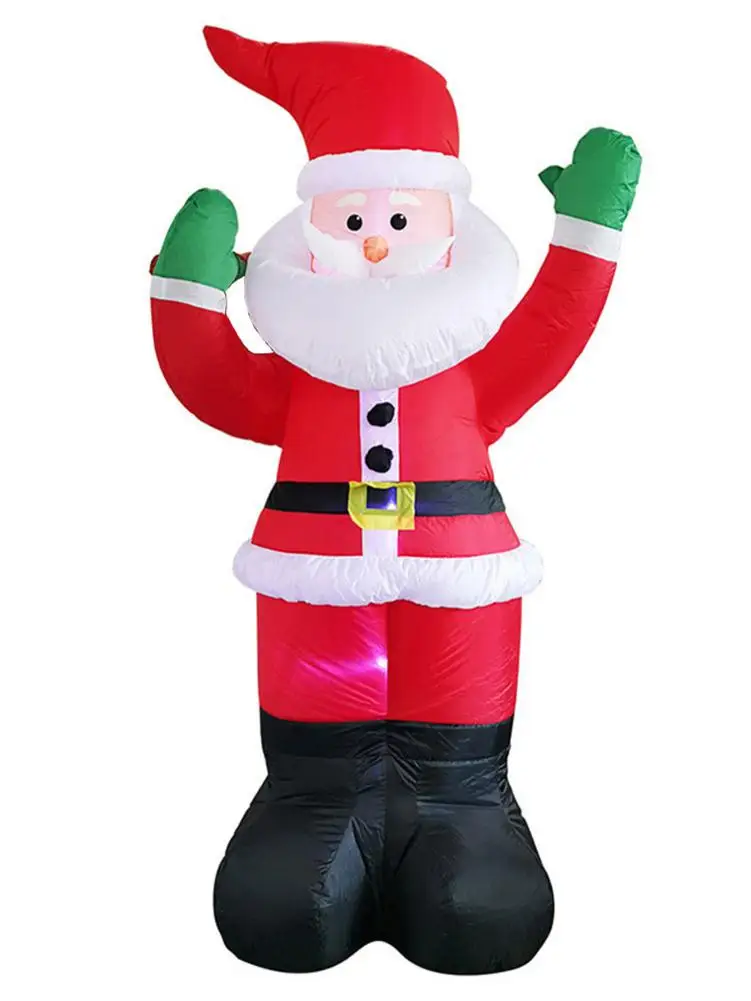 

180 см Рождественская надувная модель Санта-Клауса со светодиодсветильник кой, уличное украшение, Новогоднее украшение для дома Вечерние