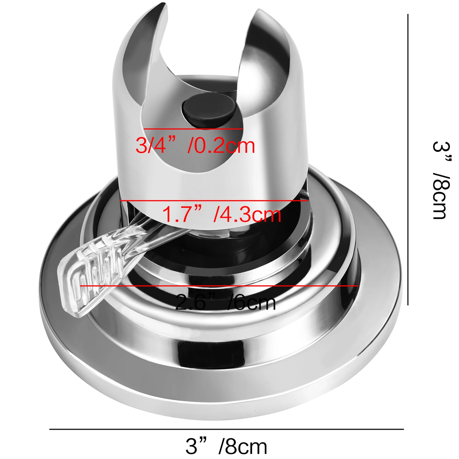 Держатель для душевой лейки с вакуумной присоской универсальный настенный