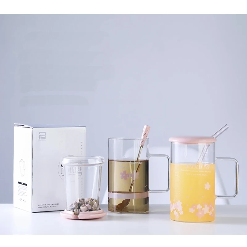 Милая мультяшная кружка креативная стеклянная для воды молока чая кофе лучшая