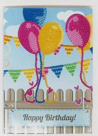 Алмазная живопись карта на день рождения бриллиантовая мозаика ручной работы 5D