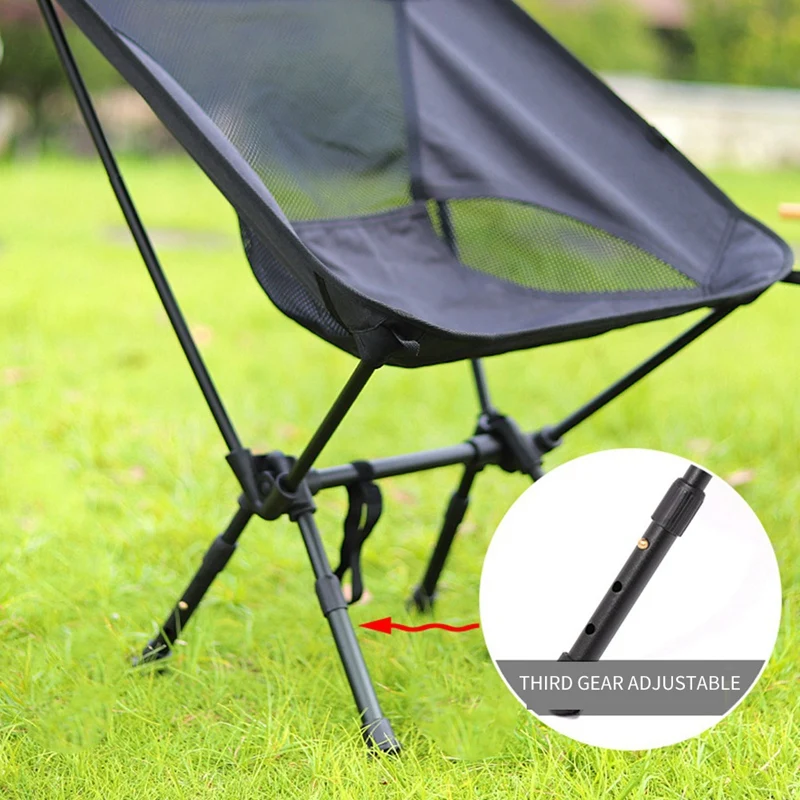 Сверхлегкий складной стул для улицы портативный Mazar со спинкой рыболовный