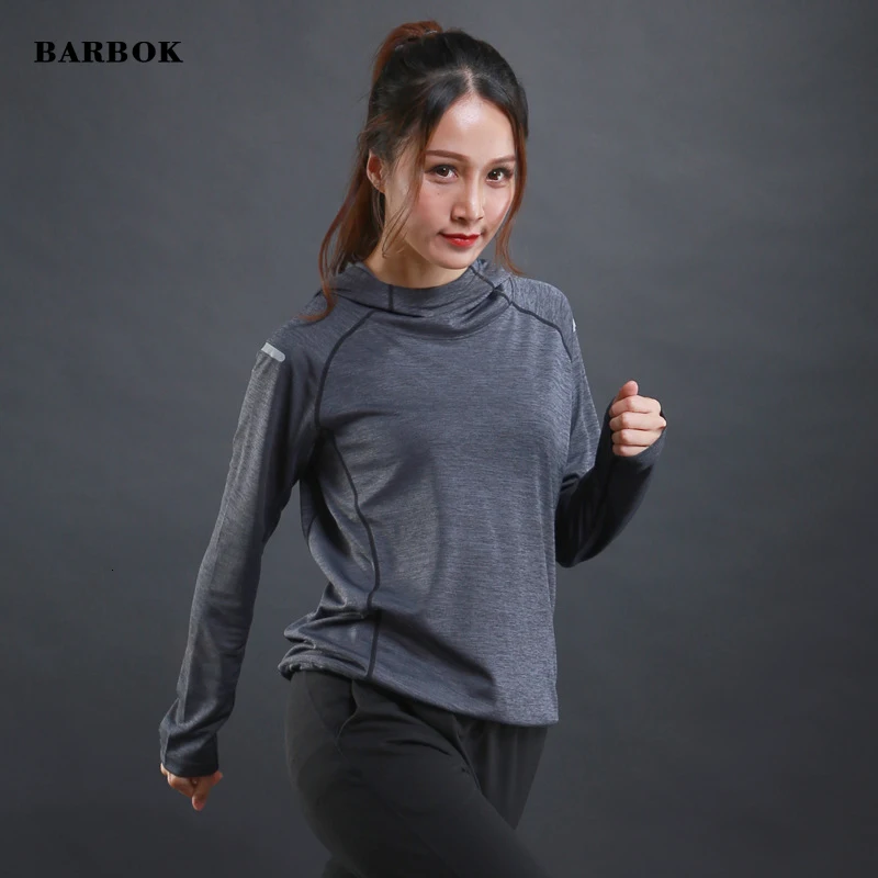 Женские футболки для бега дышащие тренажерного зала фитнеса с длинным рукавом