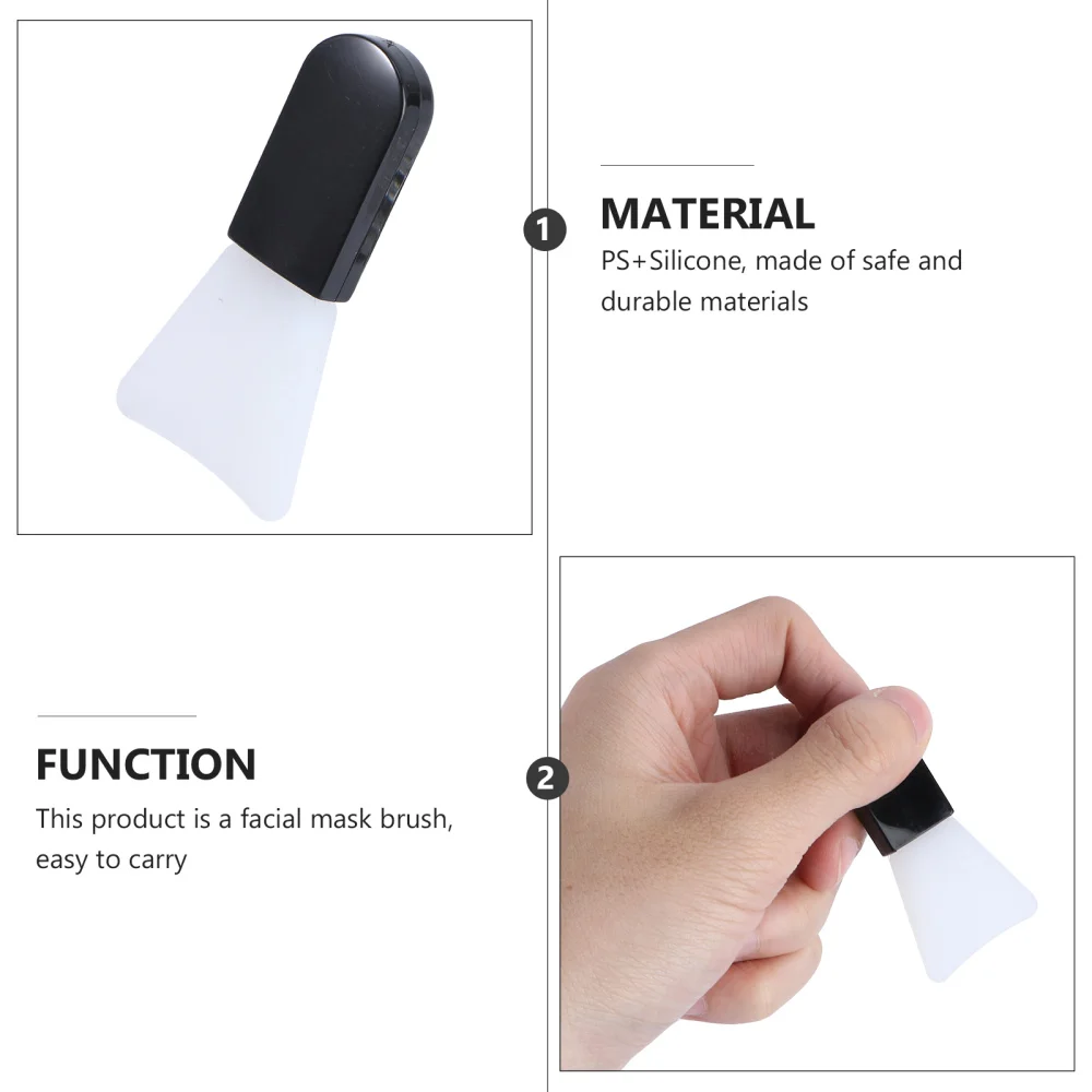 

10pcs Practical Facial Brushes Safety Silicone Head Brush Skin Treatment Brush