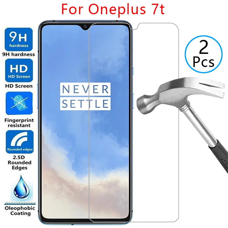 

tempered glass screen protector for oneplus 7t case cover on one plus 7 t t7 plus7t oneplus7t 6.55 protective phone coque bag 9h